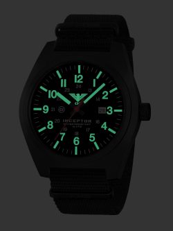 KHS Interceptor Armand zwartstalen horloge NATO