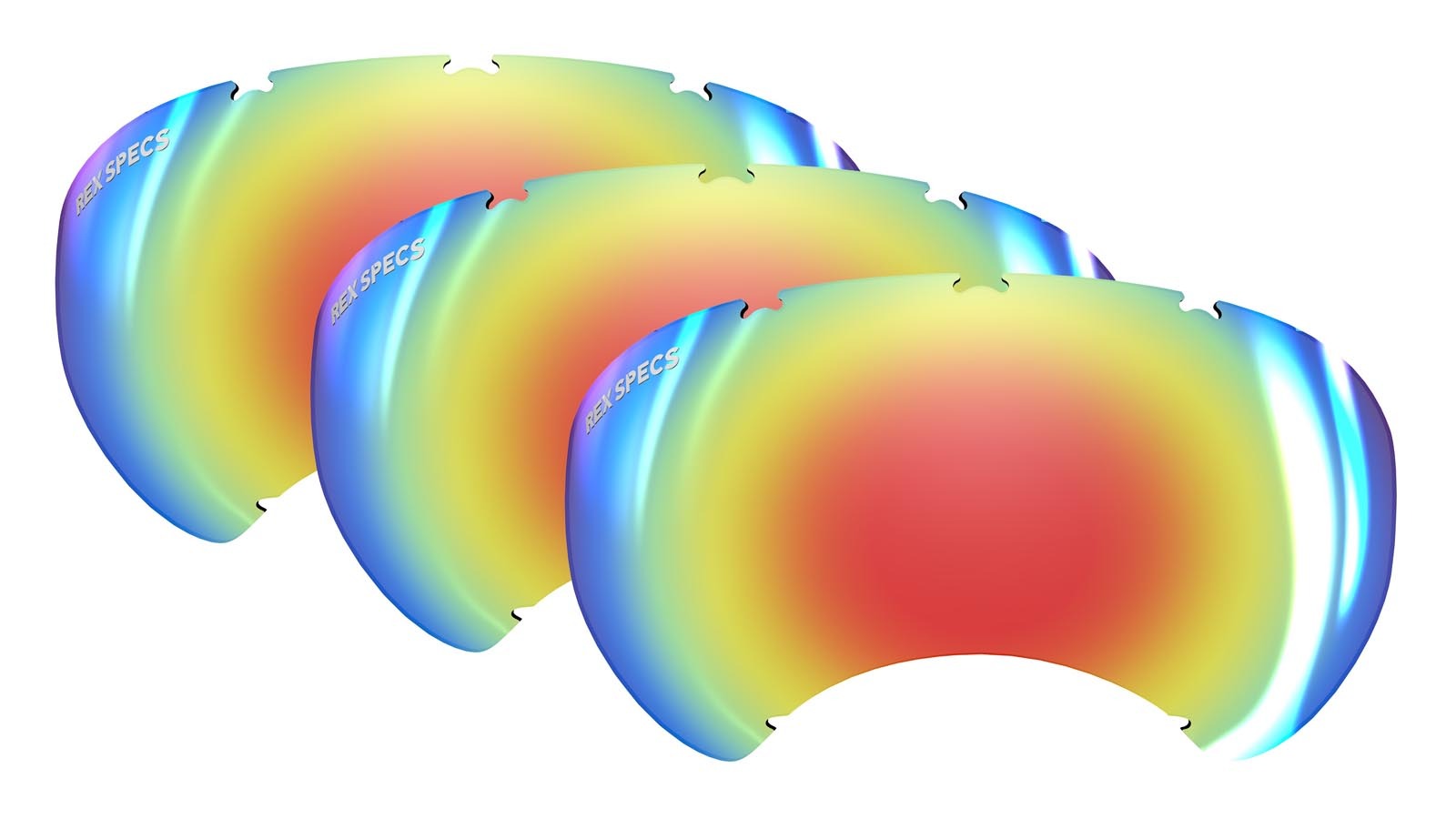 REX SPECS Vervangende-vizier-set RED-MIRROR