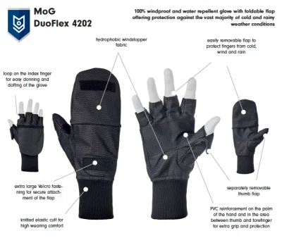 MoG 4202 DuoFlex Gloves Black
