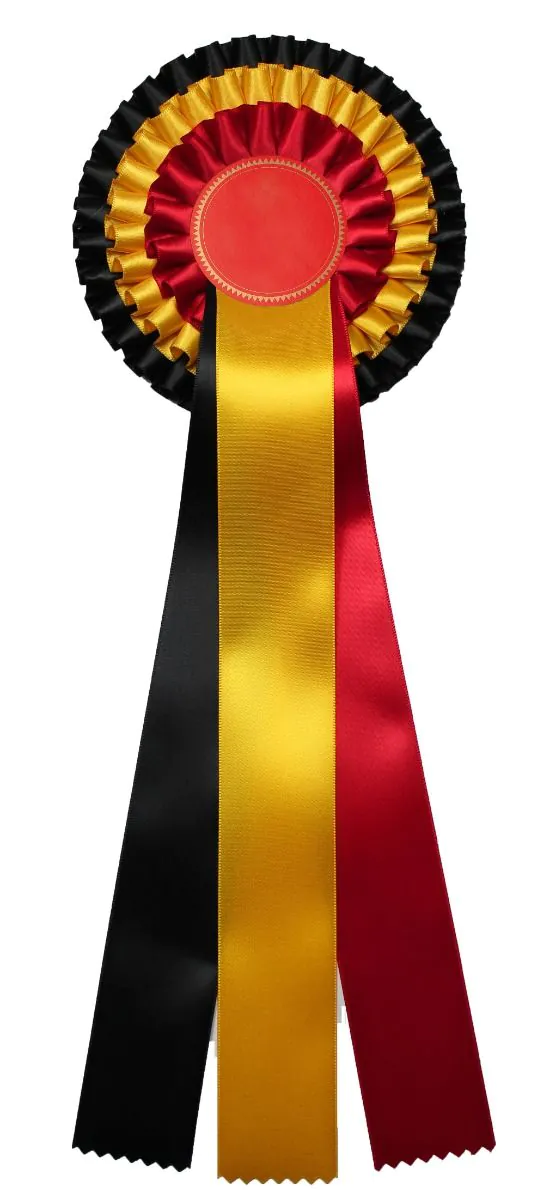 Rozet zwart geel rood Rozet zwart geel rood