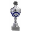 Sportbekers zilver met blauw accent