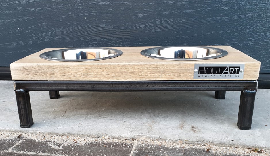 Eet en Drink set Indus Stalen frame met steigerhout Eet en Drink set Indus Stalen frame met steigerhout