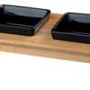 Trixie Voerset Keramiek Met Houten Onderstel 200 ml