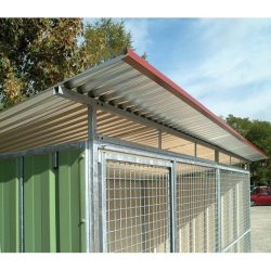 Standaard monopan dak voor metalen kennels