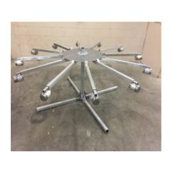 MORIN Carrousel van geborsteld-aluminium - 12 verstelbare armen