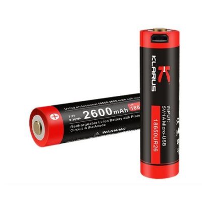 KLARUS Oplaadbare batterij micro-USB-aansluiting voor AR10 / E1 / FX10 / ST15 / XT11 / XT2C-lamp